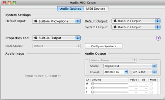 audio input driver for mac